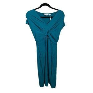 Seraphine Jolene Knot Maternity Dress Peacock Blue US 2 NEW